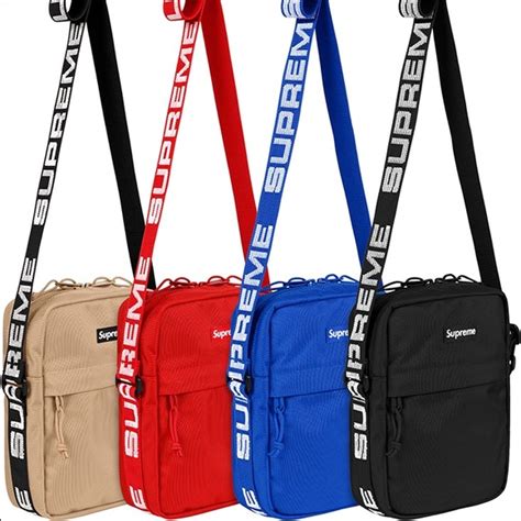 supreme red shoulder bag replica|real supreme shirt stitching.